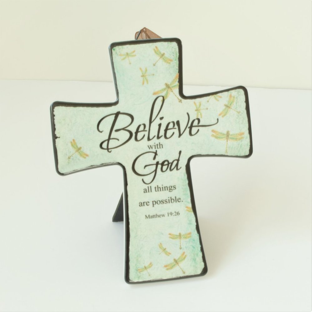 Scripture Decorative Cross, Matthew 19:26